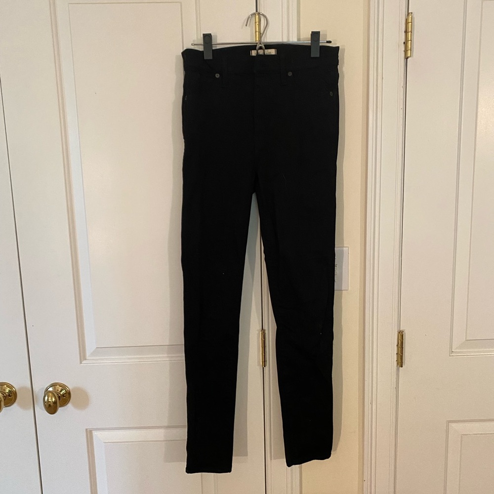 Madewell black high waisted skinny jeans